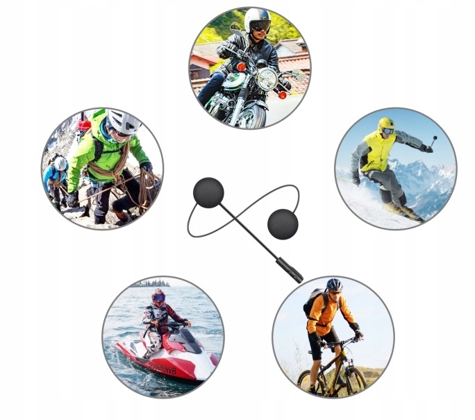SŁUCHAWKI BLUETOOTH KASK MOTOCYKL DO KASKU MUZYKA Czas ładowania 2 h