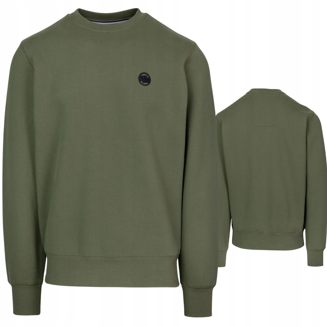 Pitbull West Coast Pánská Mikina Crewneck Small Logo Olivová 3XL