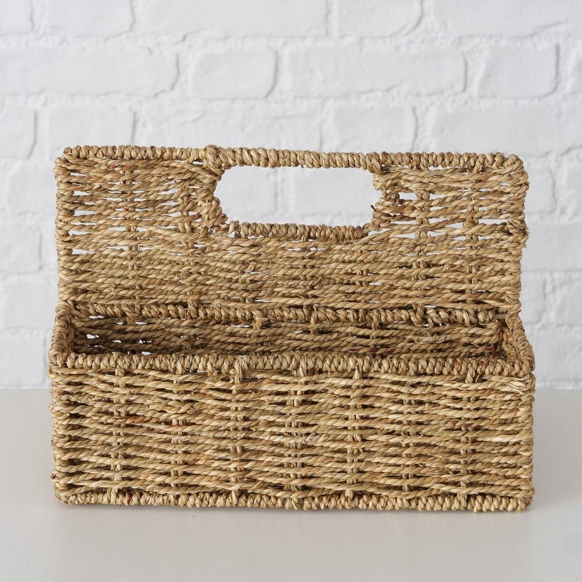 KOSZ PLECIONY DO PRZECHOWYWANIA trawa morska Długość (dłuższy bok) 30 cm