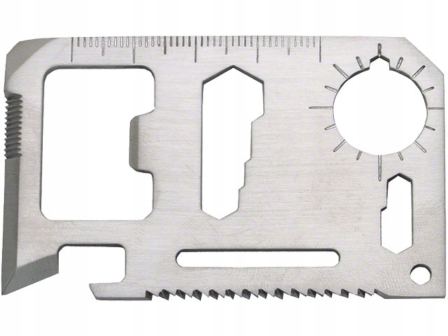 Karta przeżycia Survival 6,5 x 4,5 cm 11 w 1 Do Portfela multitool