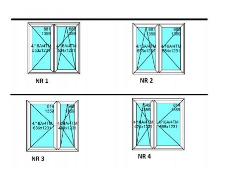 Tanie okno PCV RU+R 1x Antracyt 200x90 Wysokość okna 900 mm