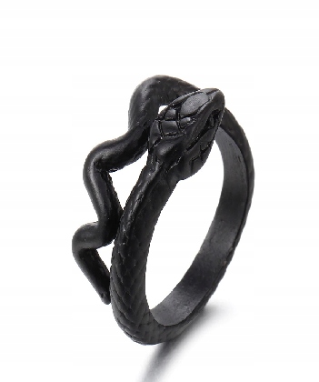 Modny Pierścień Sygnet Kształt Węża na Prezent
