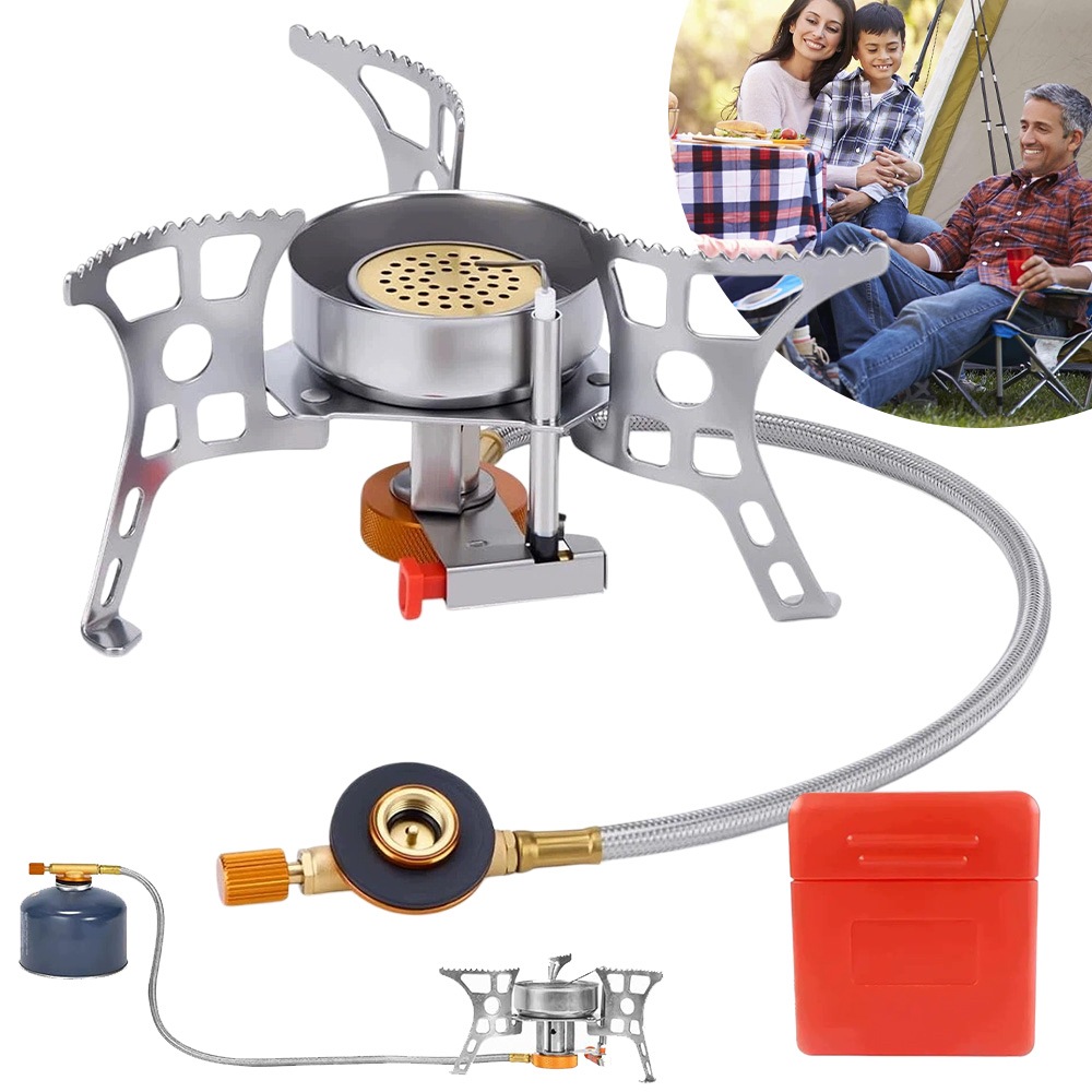 Kuchenka Turystyczna Gazowa 3900W Campingowa Palnik Składany Outdoor
