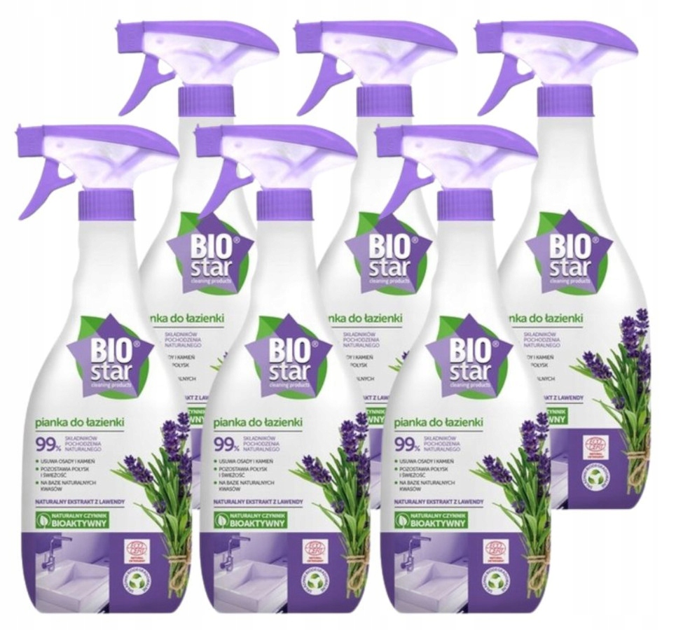 Levně BIOstar Ekologický pěnový sprej na čištění koupelny s levandulí 700 mlx6
