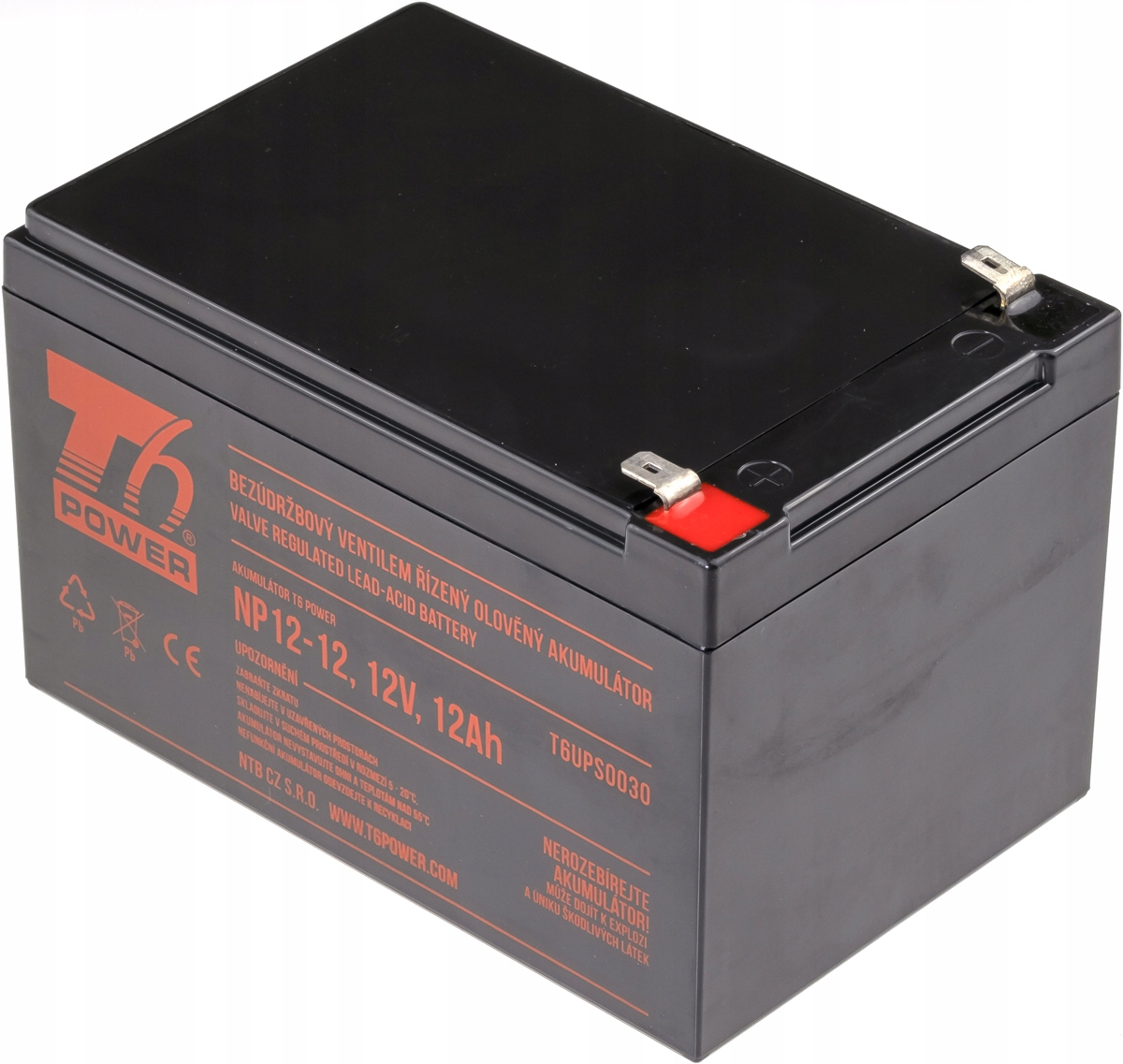 Akumulátor T6 Power NP12-12, 12V, 12Ah
