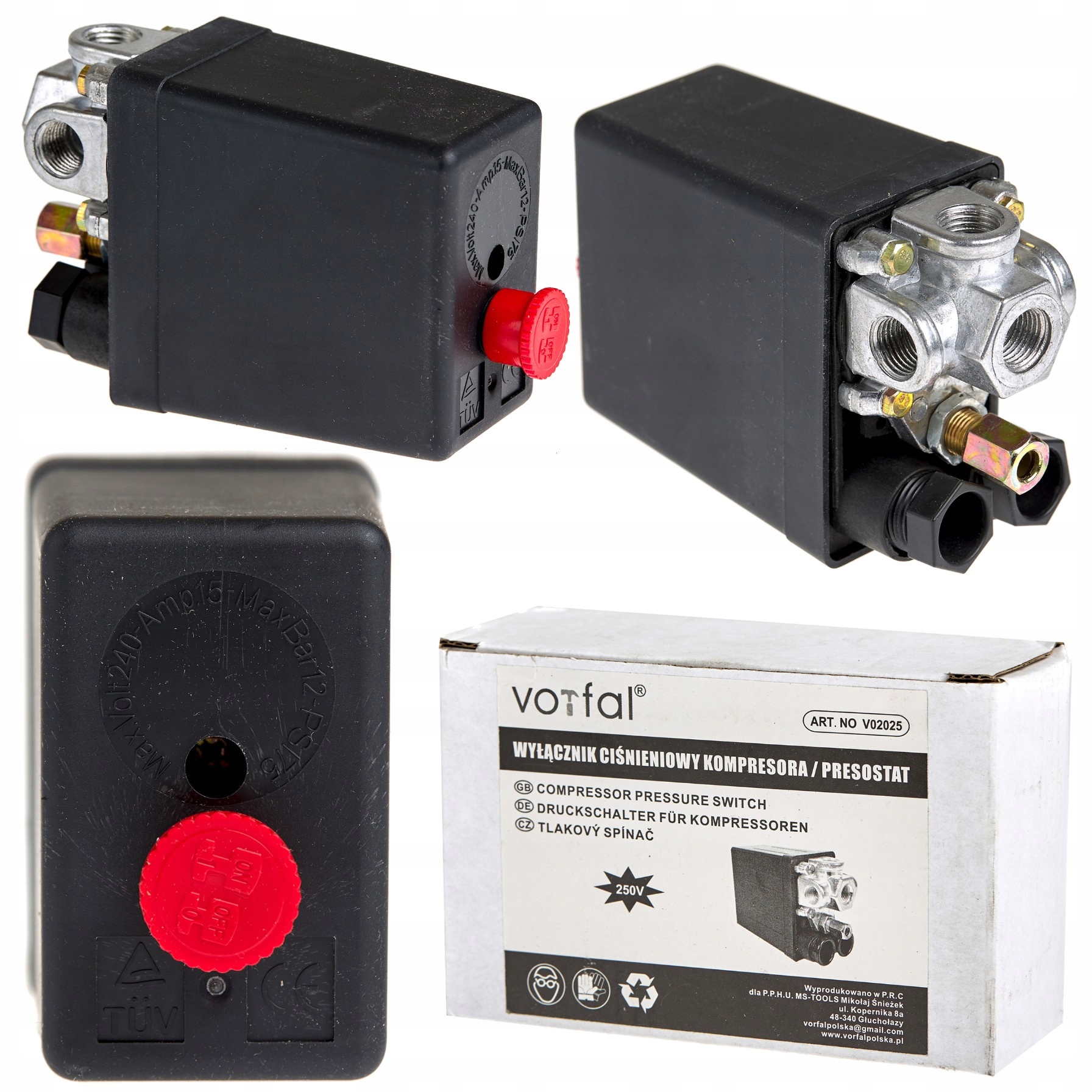 REDUKTOR CIŚNIENIOWY WYŁĄCZNIK KOMPRESOR PRESOSTAT