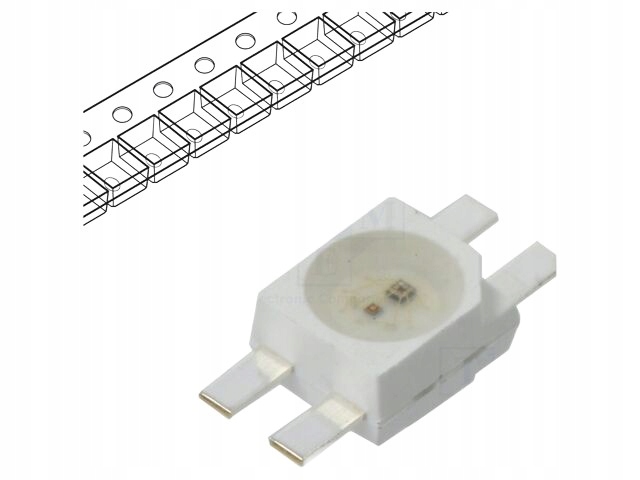 LED programowalna RGB SMD 3528 3÷7,5VDC 3,2x2,8x1,78mm (x1szt)