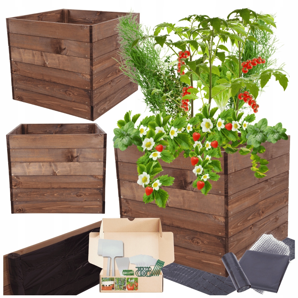 Truhlík zeleninový záhon pařeniště květináč záhon vyvýšený impregnací 54x90x90