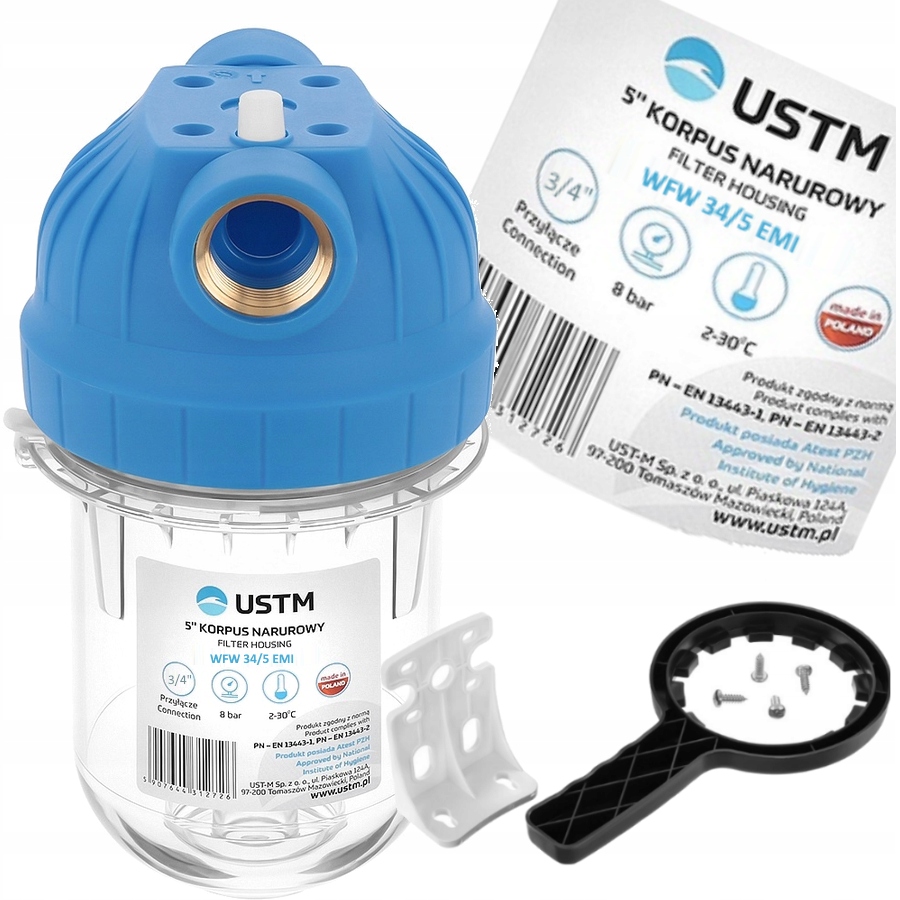 

Filtr Wody Zestaw Korpus Narurowy 5 '' Ustm 3/4 ''