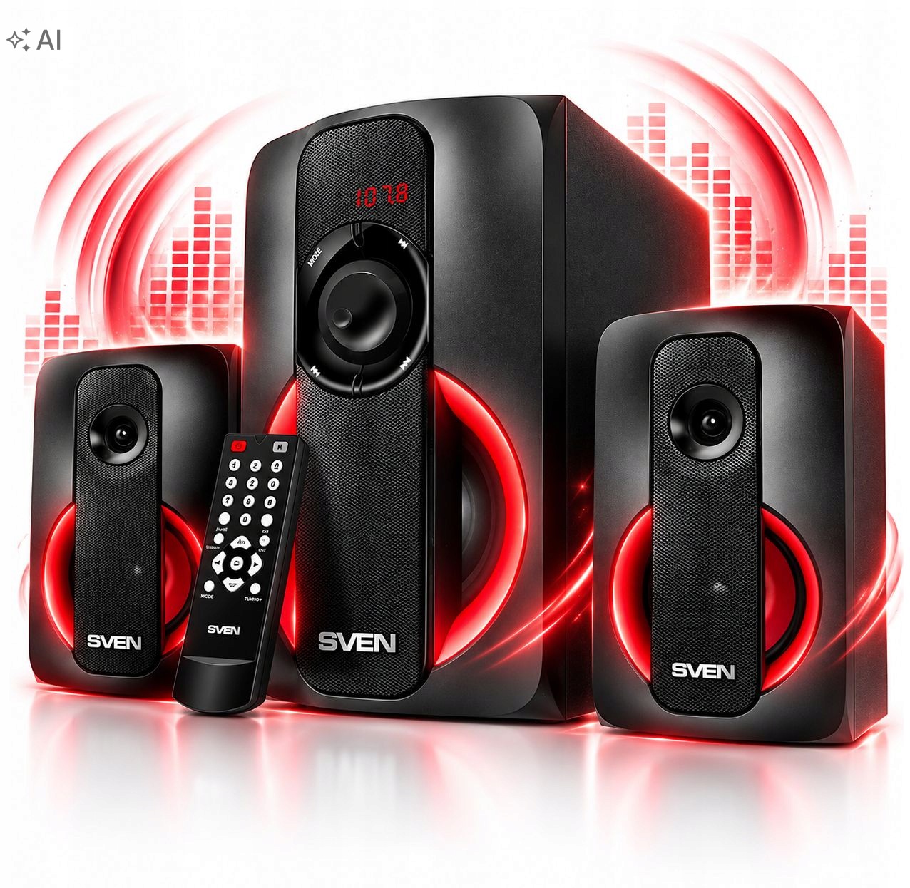 Sada reproduktorů 2.1 Sven MS-304 40 W černá pro počítač televizoru