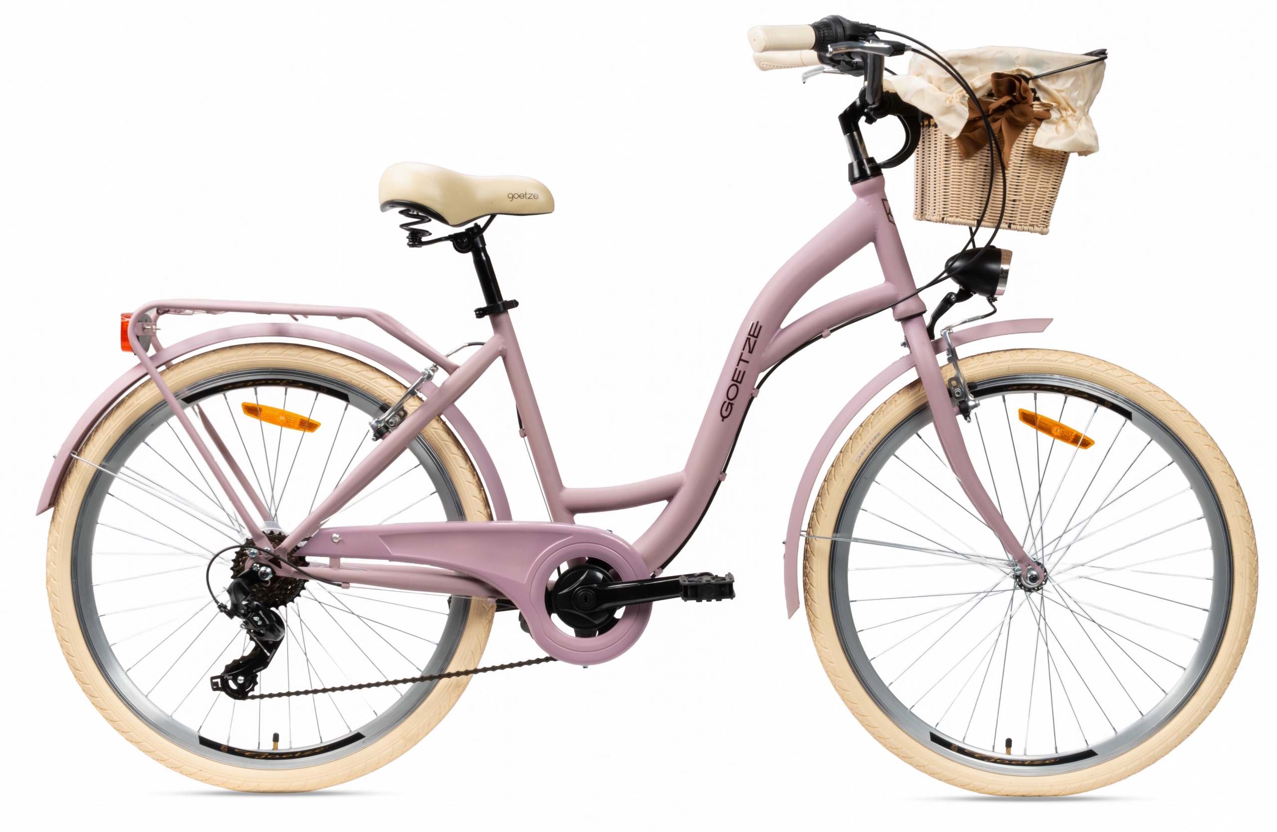 Женский городской велосипед Goetze 26 легкая дамская корзина SHIMANO