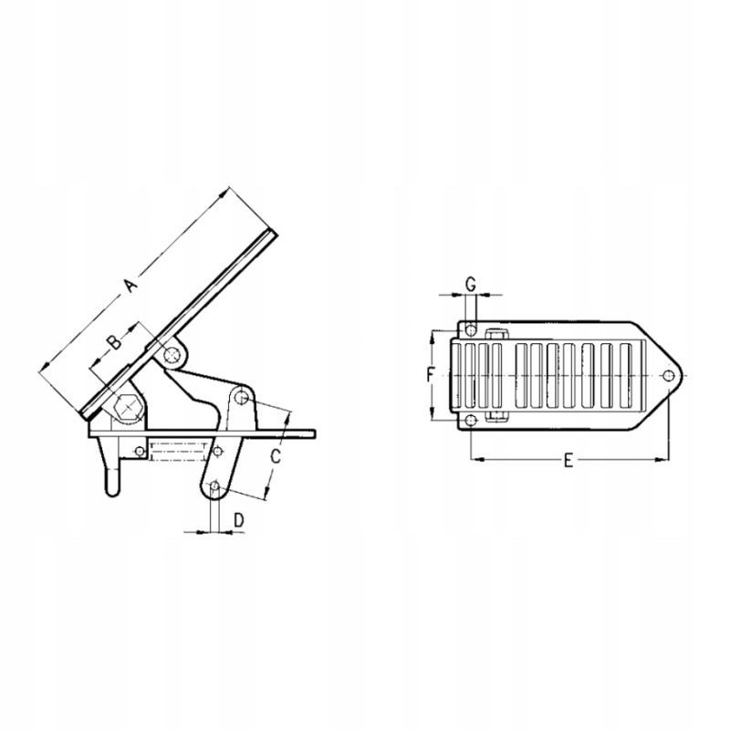 ALUMINIOWY PEDAŁ GAZU Numer katalogowy części 61711