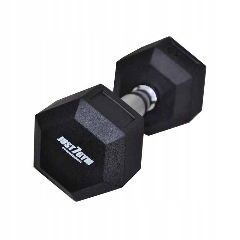 Hantla Hex 9KG Hexagonalna Gumowana JUST7GYM