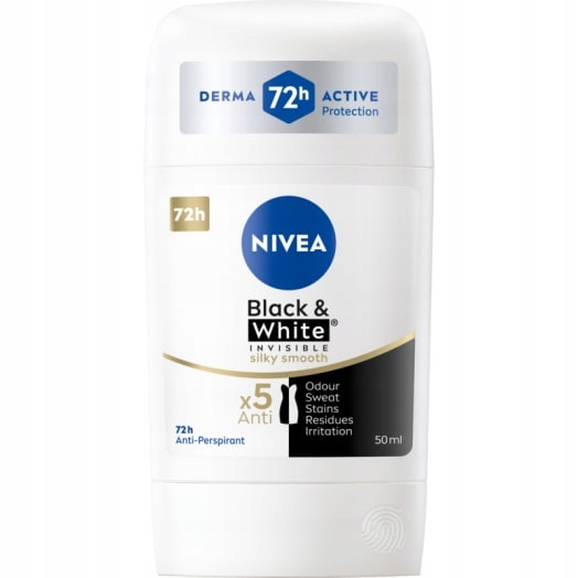 Nivea Black & White Antiperspirant v tuhém provedení Invisible Silky Smooth
