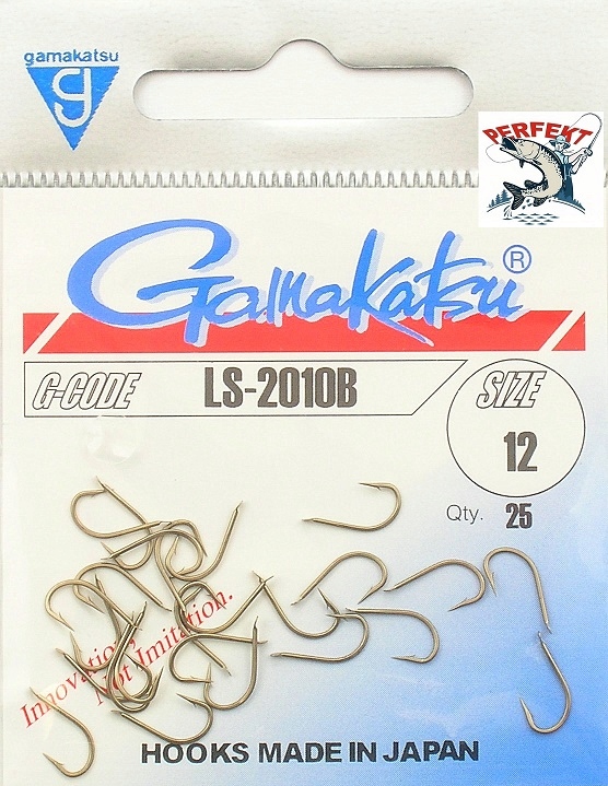 Haczyk Gamakatsu LS2010B Nr.12 Light Brown Hook Feeder Made In Japan 25szt.