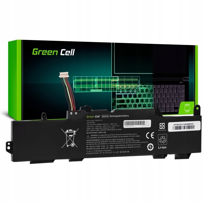 Green Cell Baterie SS03XL 11,4V 4100 mAh pro Hp EliteBook 735 830 840 G5 G6