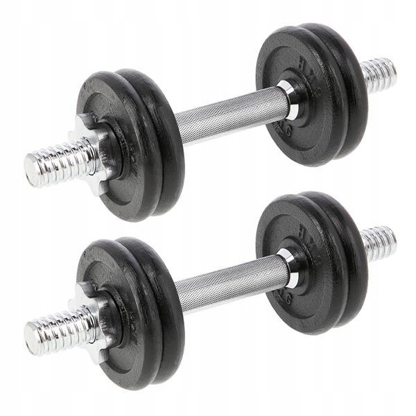 Sada nastavitelných činek, litinové činky pro cvičení, posilovna 14 kg Hms