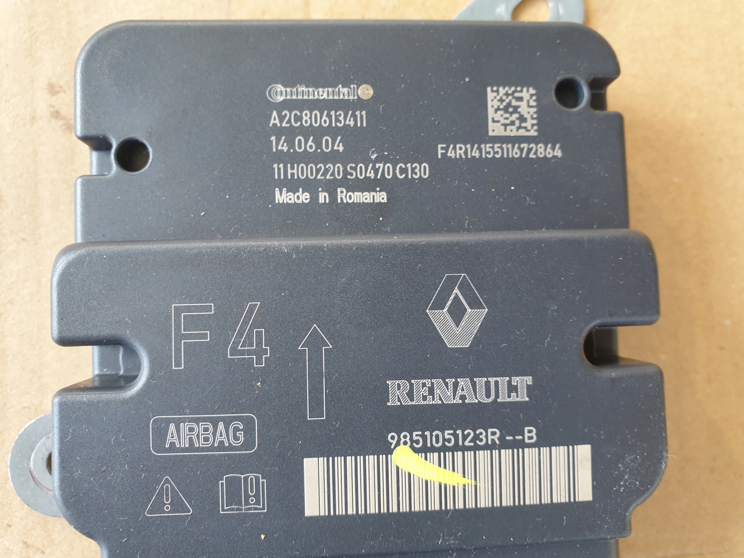 SENSOR airbag Centralina RENAULT CAPTUR e 2014- 985105123R