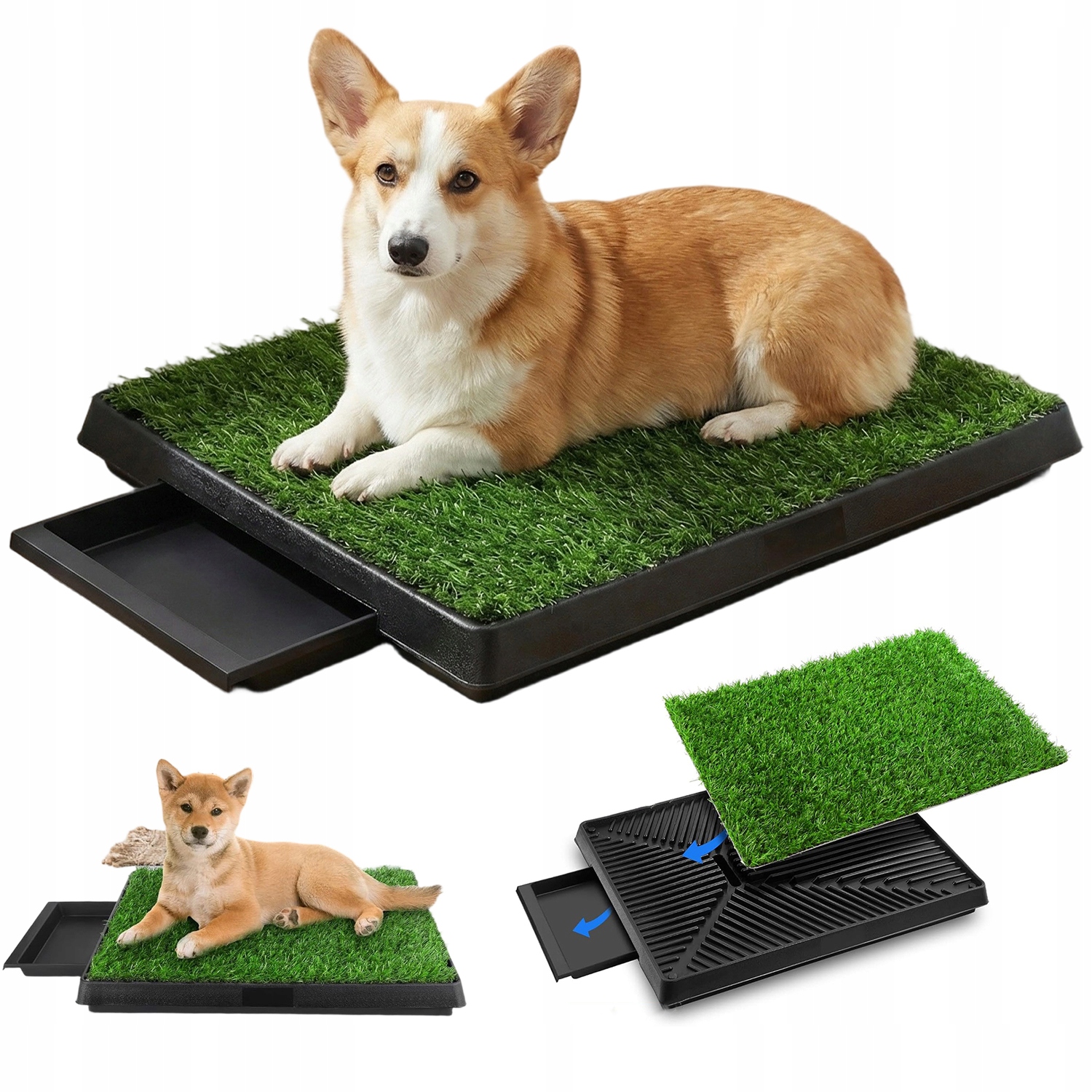 Levně Toaleta Pro Psy S Umělou Trávou Pro Malé A Střední Psy