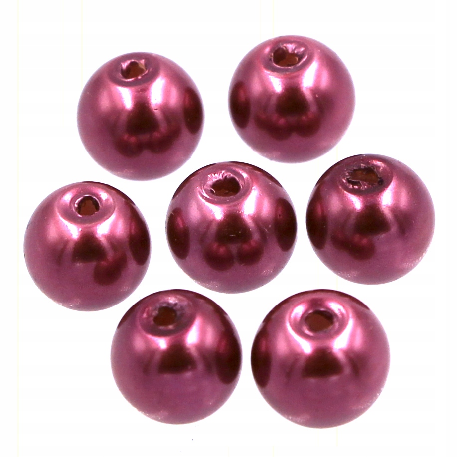 72 Koraliki Szklane Perły Perła Kule 8mm 20szt
