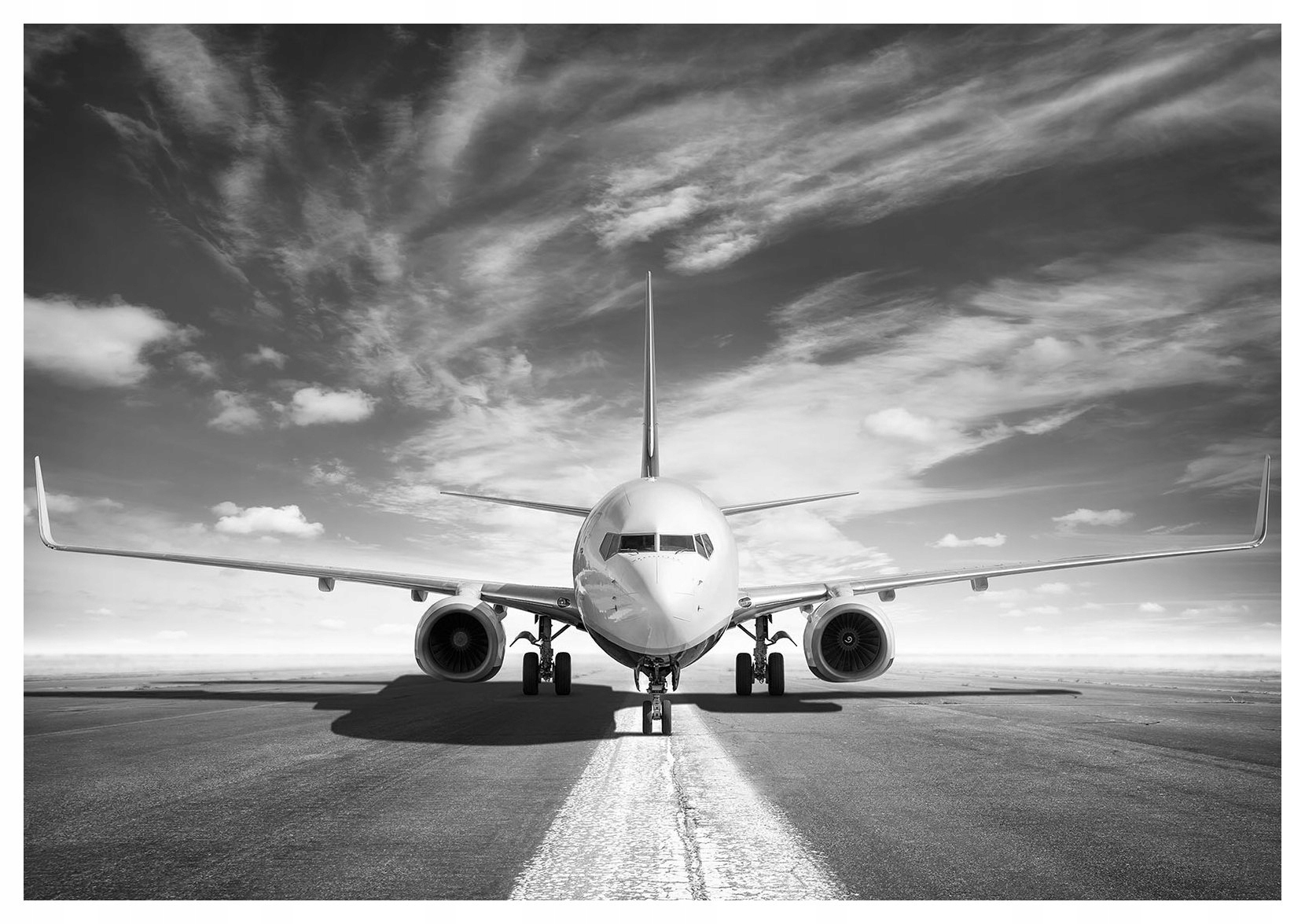 Fototapeta Lietadlo mraky obloha letisko vinylová 368x280 lepidlo