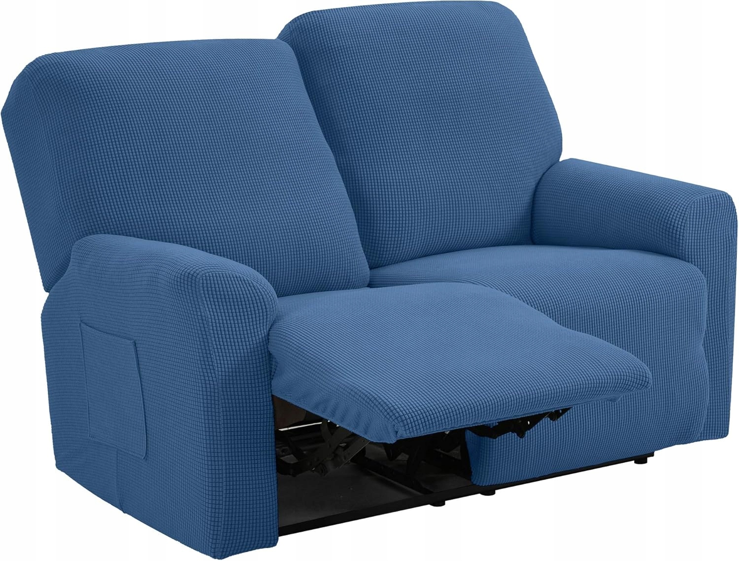 Potah na křeslo pro 2 osoby elastický na pohovku TS0051-11UK denim modrý