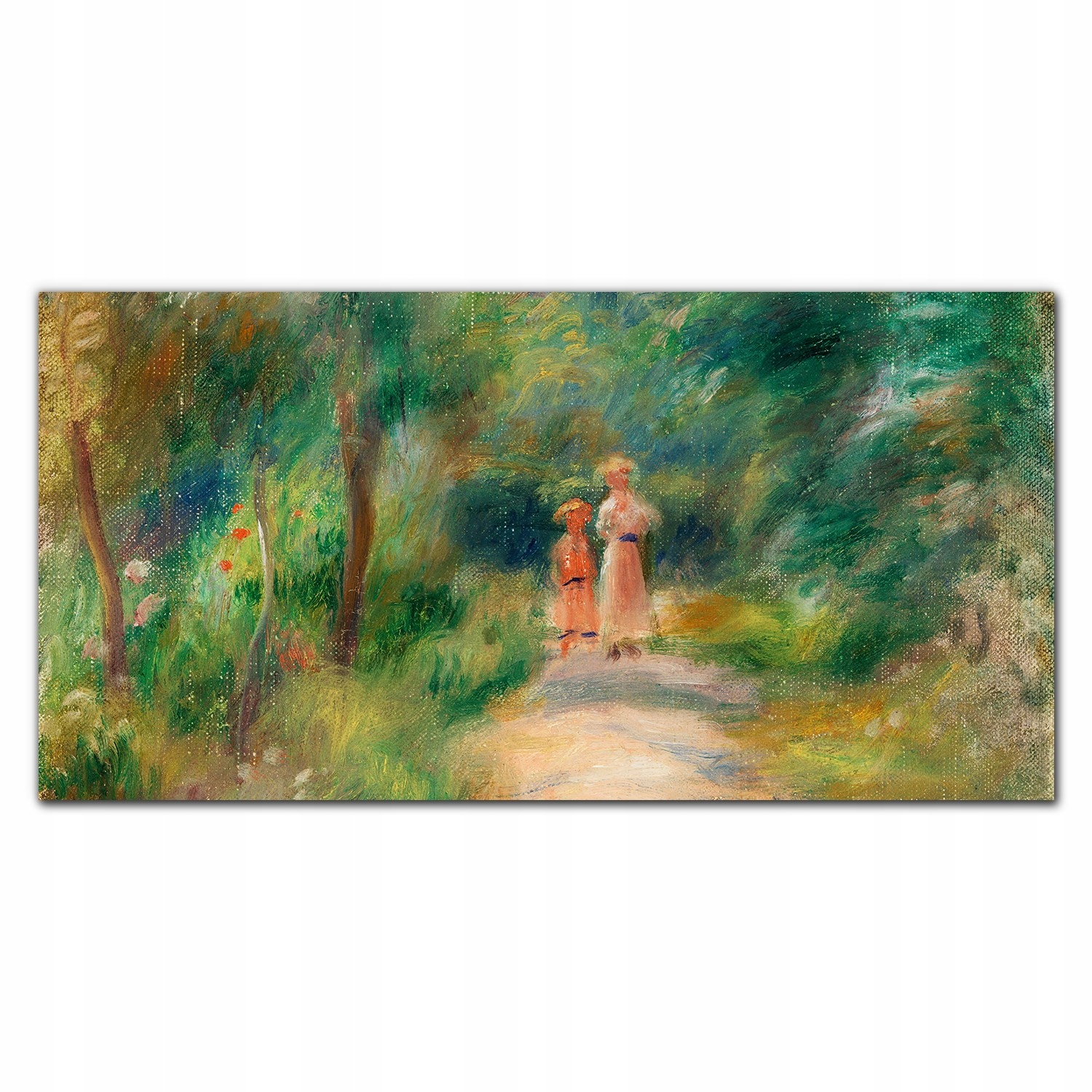 Obraz plátno Les cesta žena dieťa 140x70 cm