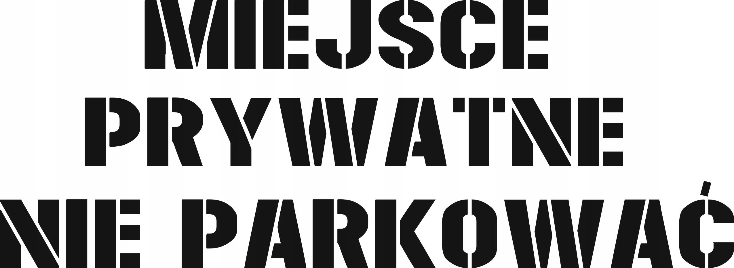 Szablon Malarski Miejsce Prywatne Nie Parkować 120X60