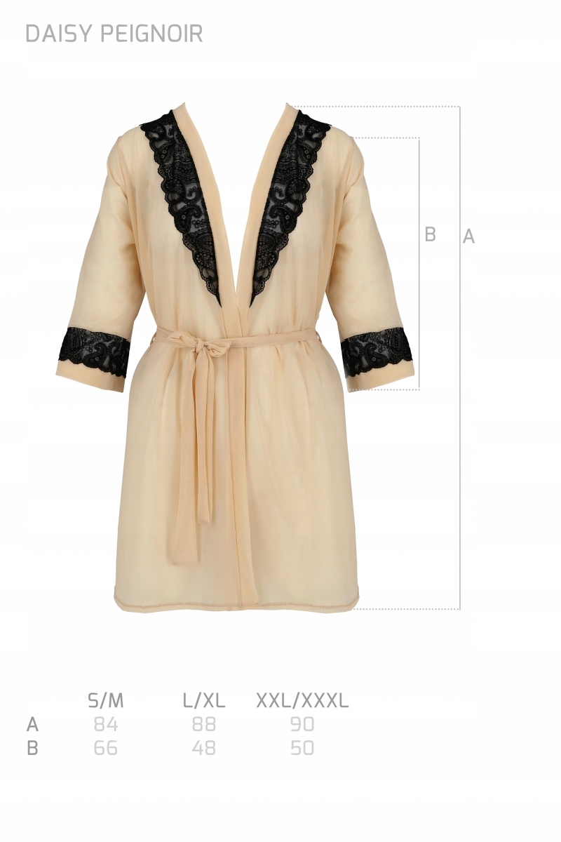 Komplet Daisy Peignoir Casmir Krajkový župan Béžová L/XL