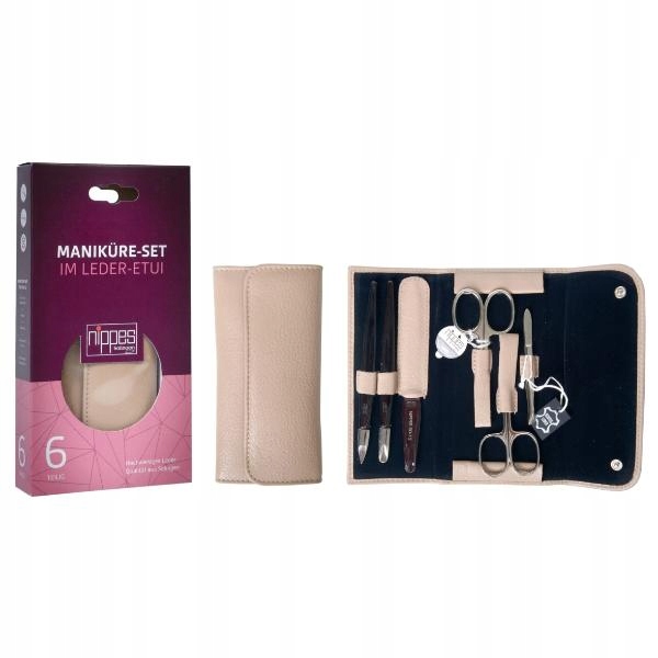 Manikúra Nippes Solingen_sada v pouzdru 6dílná_béžová