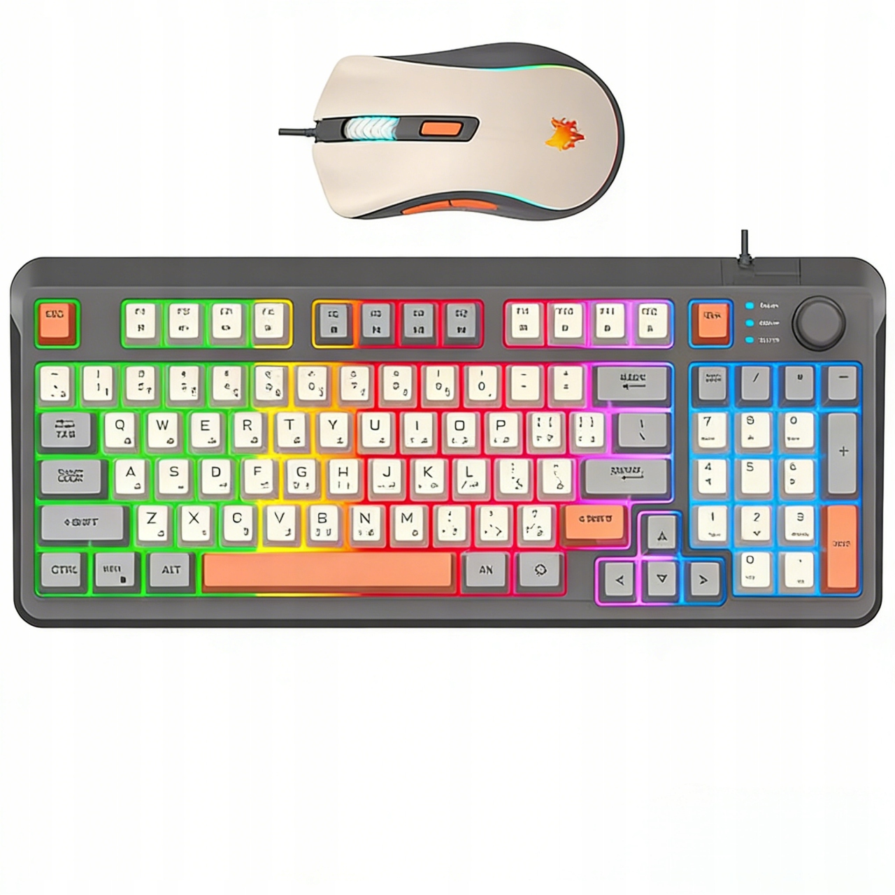 Sada drátové klávesnice a myši pro hráče i do kanceláře