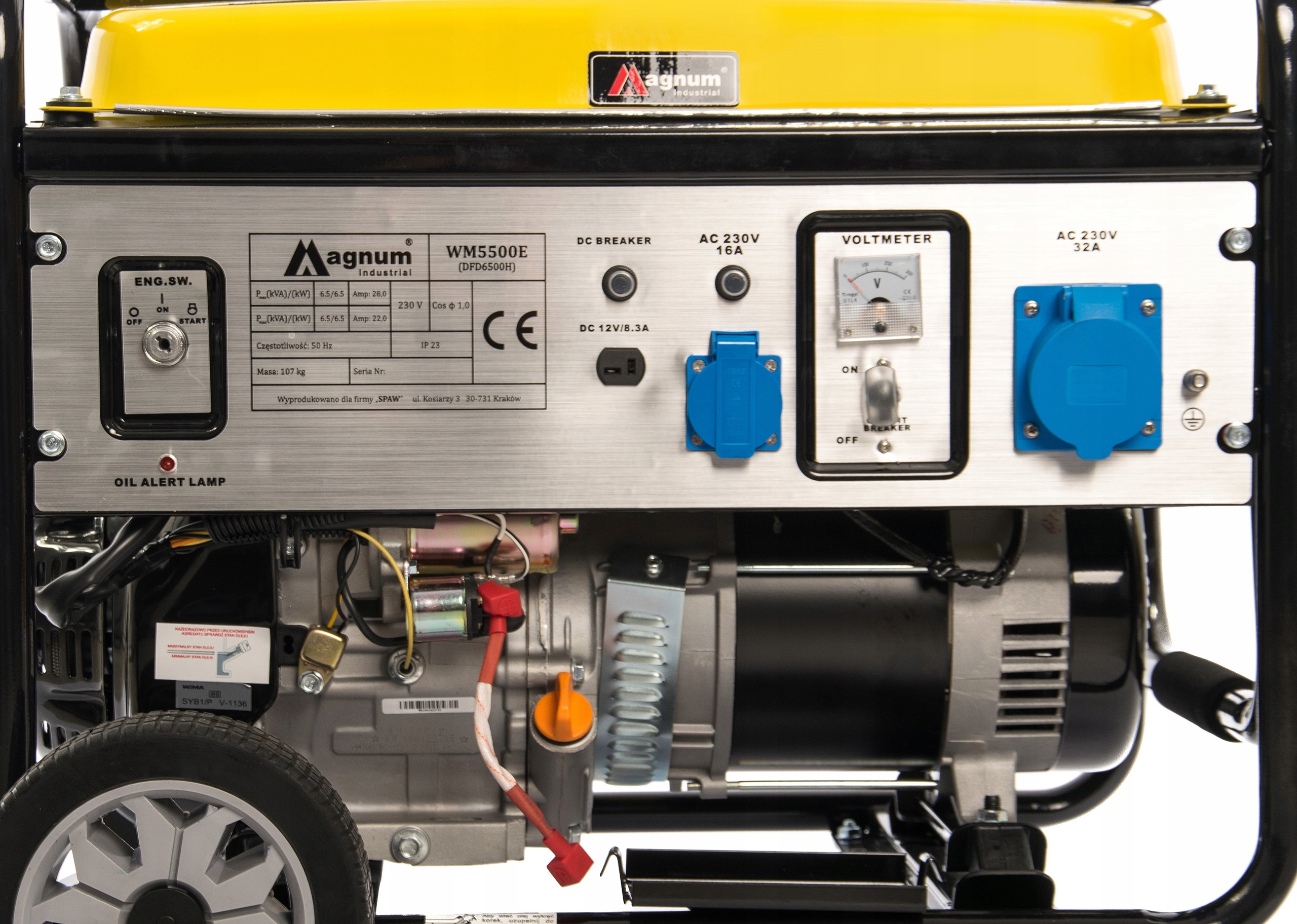 AGREGAT PRĄDOTWÓRCZY MAGNUM DF 6500W 230V AVR Liczba gniazd 1-fazowych 2