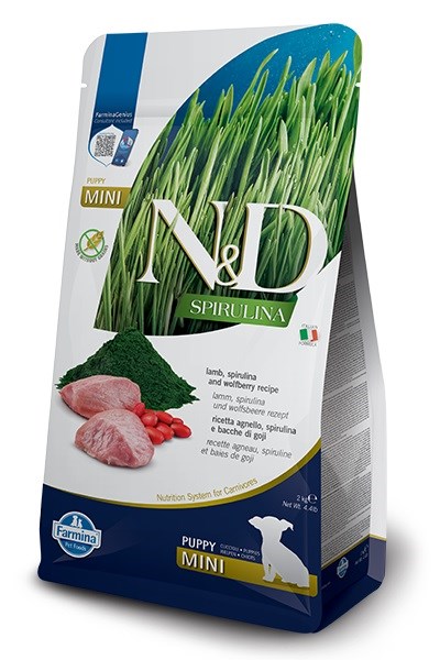 Sucha karma dla psa Farmina N&d Spirulina Lamb Puppy Mini 2kg