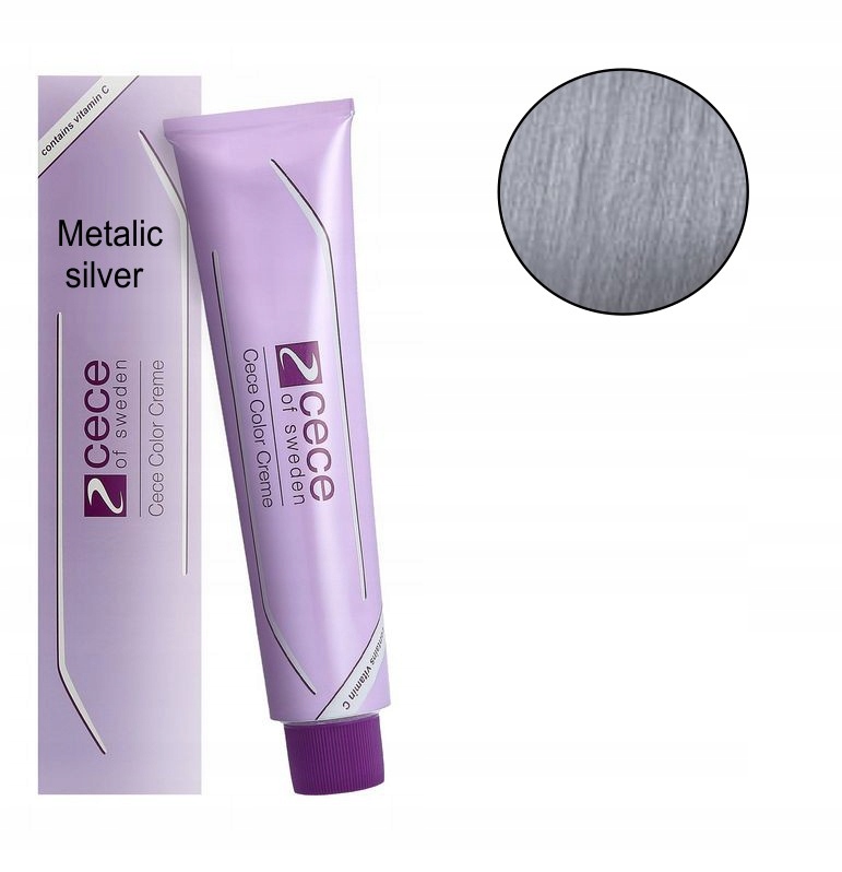 CECE COLOR CREME FARBA DO WŁOSÓW KREM KOLORYZUJĄCY METALIC SILVER 125ML