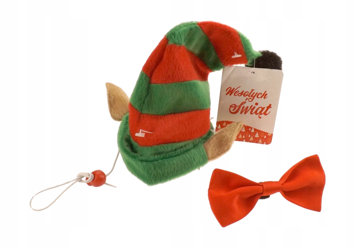 

Czapka I Mucha Dla Psa Elf Xmas