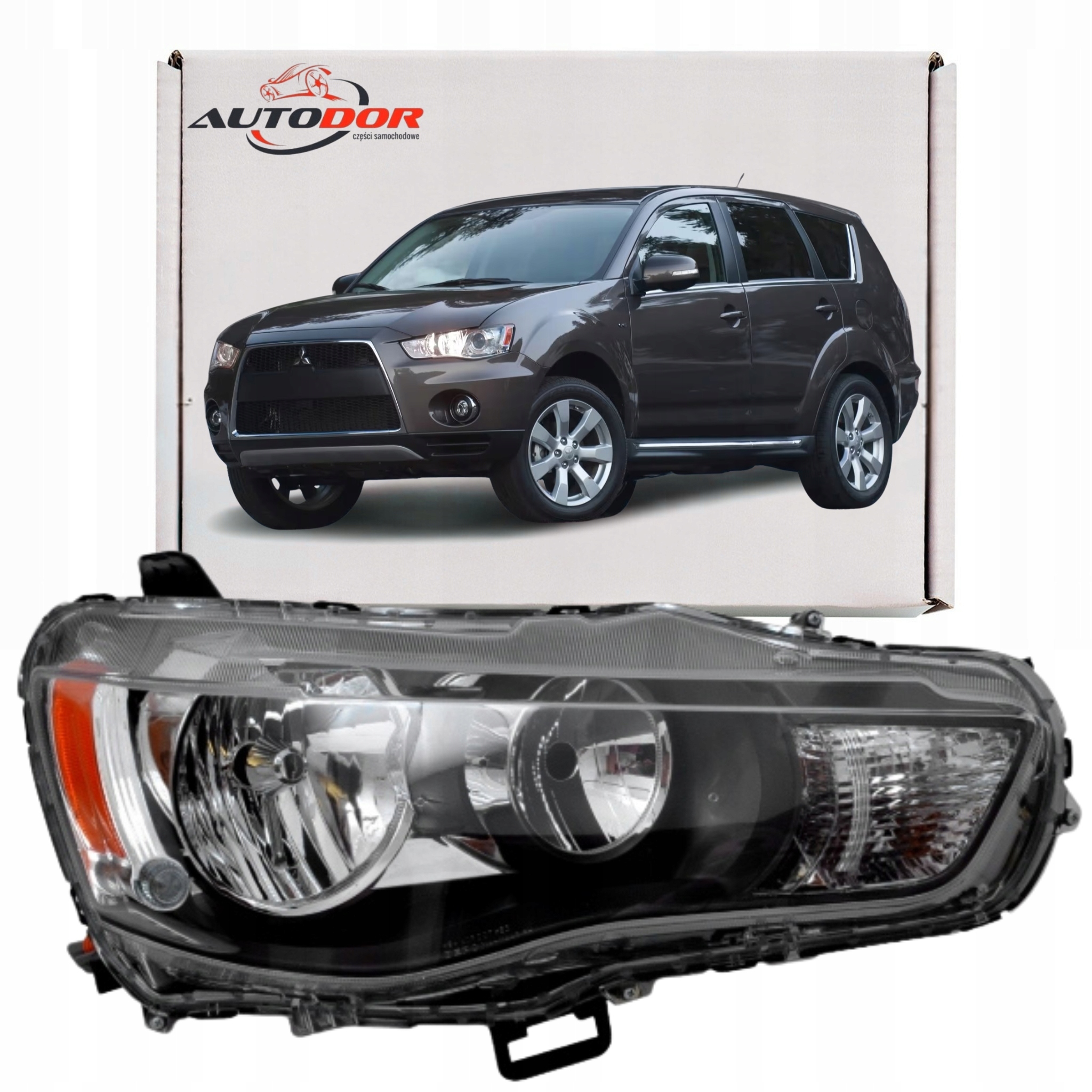 Mitsubishi Outlander 2009-2012 Světlomet Světlo Přední S Motorkem Pravá