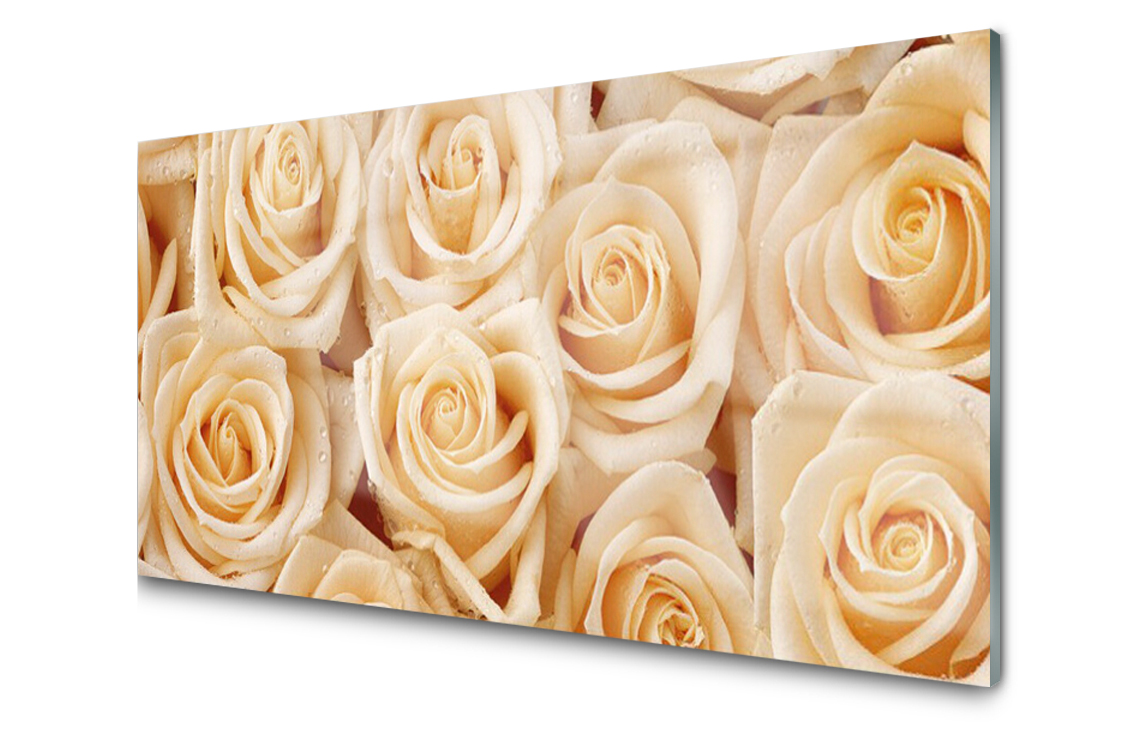 

Panel szklany dekor Róże Kwiaty Roślina 140x70