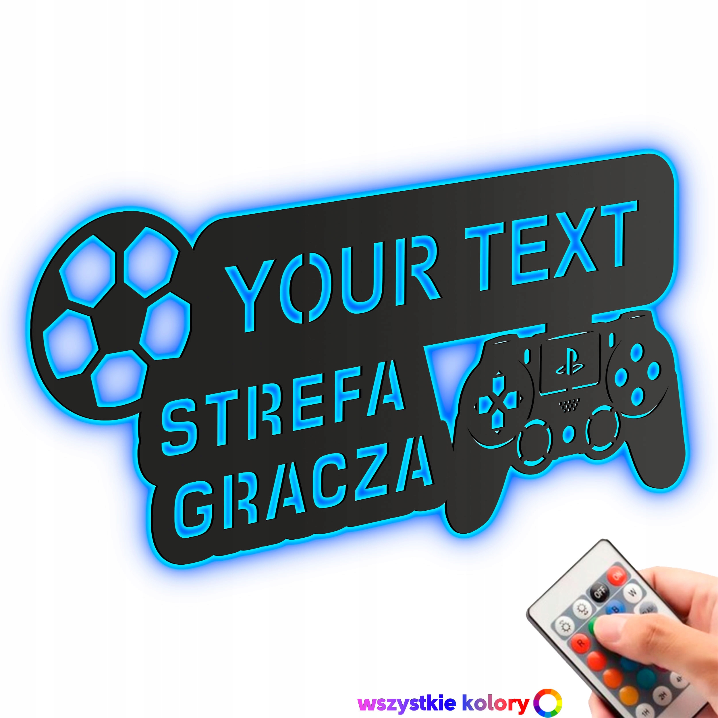 Dřevěný obraz Led hráčská zóna s vaším nápisem Personalizovaný 3D obraz