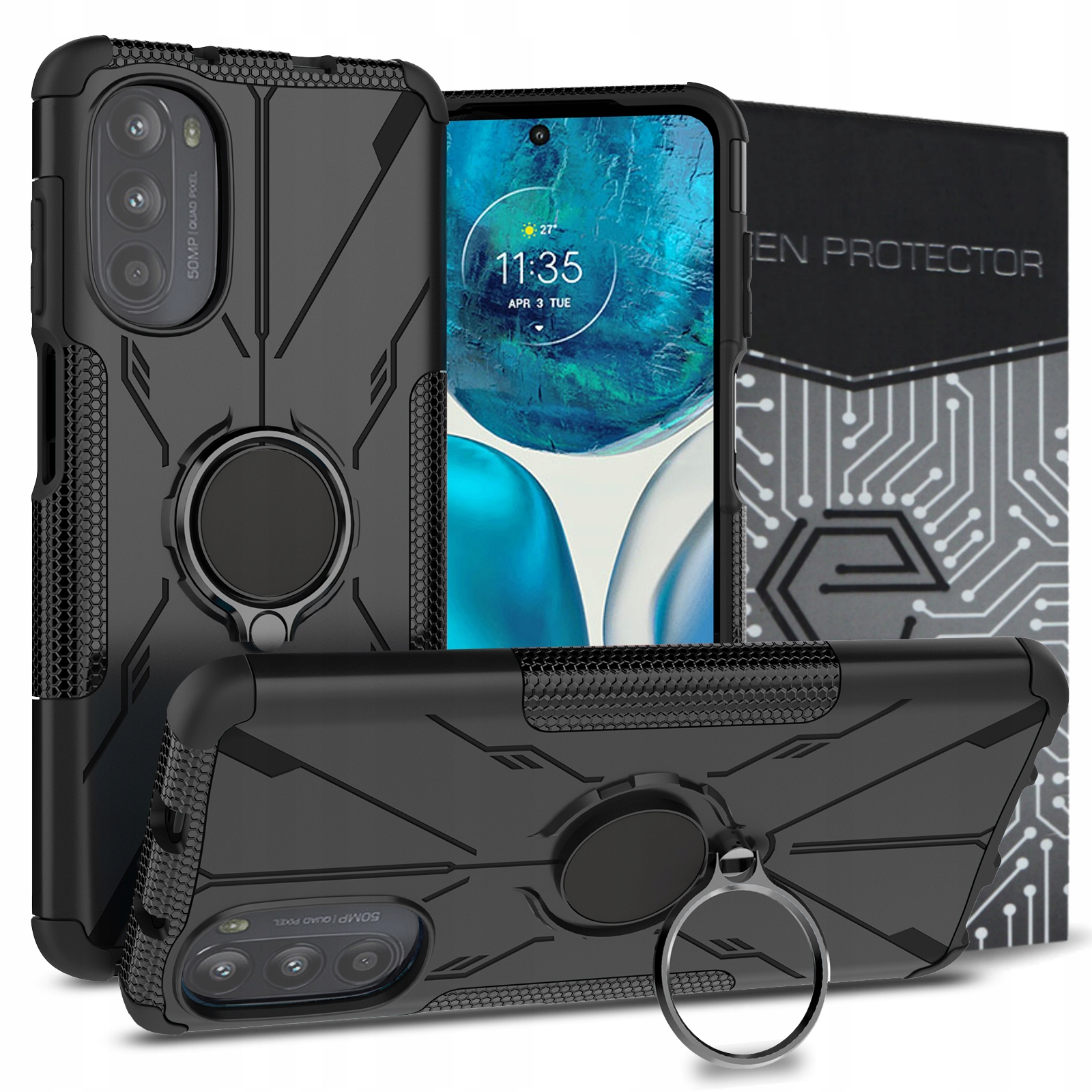 

Etui Pancerne+szkło do Motorola Moto G52 G82 5G