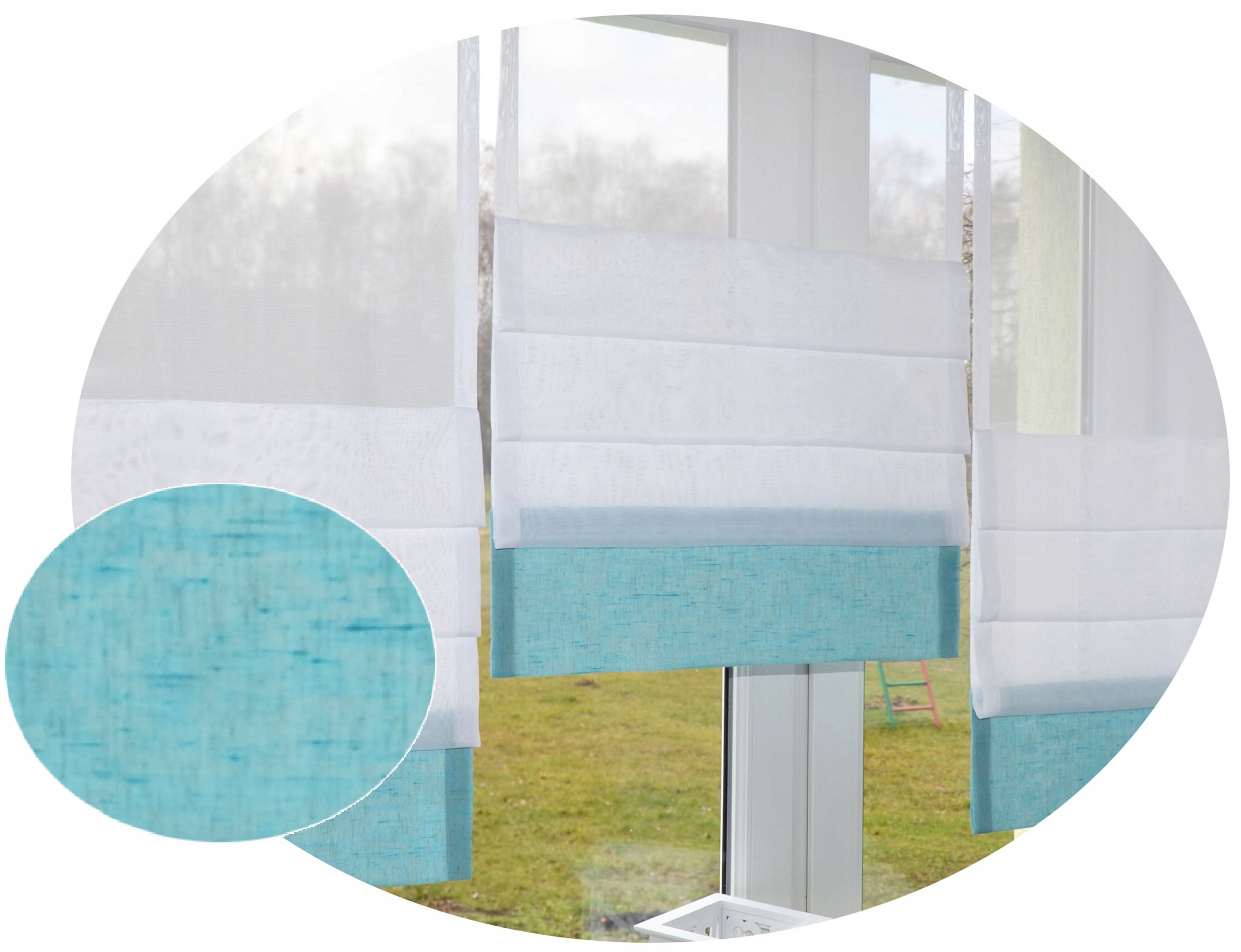 Panel jako římská roleta záclona jako len uzlíky obrazovka šířka 60 cm/140 x 1 Ks