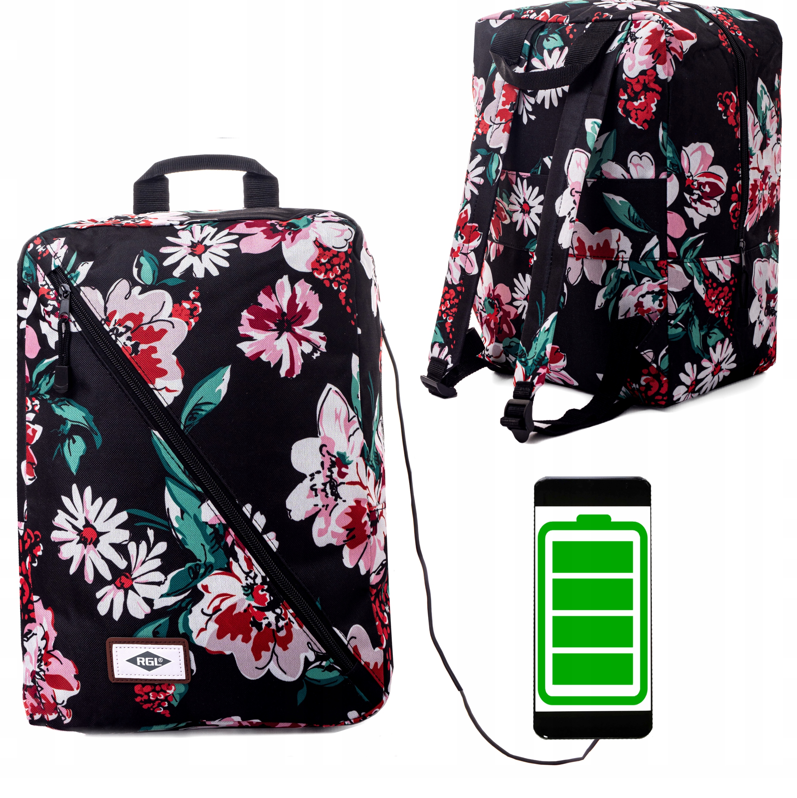 Plecak na bagaż podręczny do samolotu Usb 40x30x20 Wizzair/ Ryanair