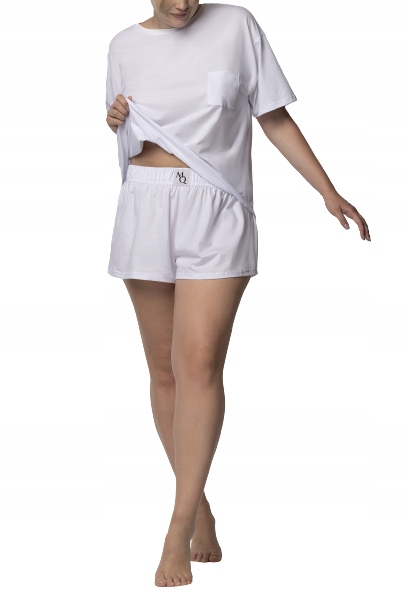 Mona Queen Size Bavlněné pyžamo Pure bílé 4XL