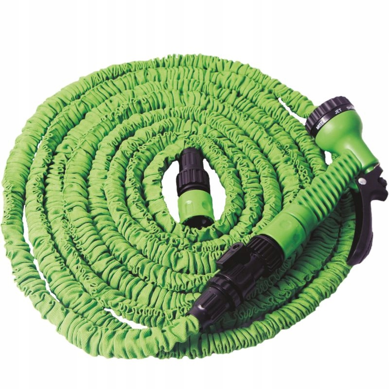Aqbau roztahovací zahradní hadice Prima 7.5-22 m zavlažovací pistole zelená