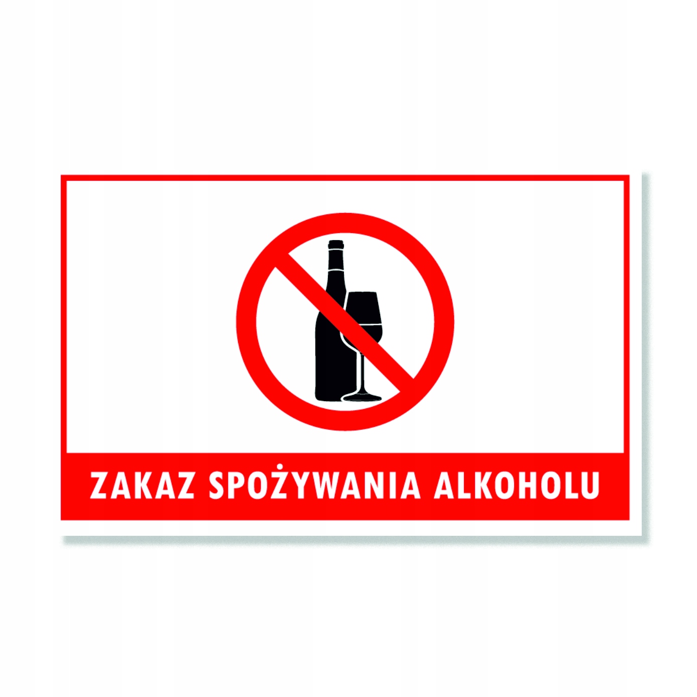 

Tabliczka Zakaz Spożywania Alkoholu 30x19 Pcv