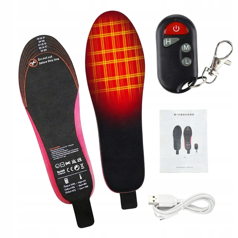 Vyhřívané Vložky Do Bot, Tepelné Vložky, Ohřívač Na Usb 41-47 Dálkové Ovládání