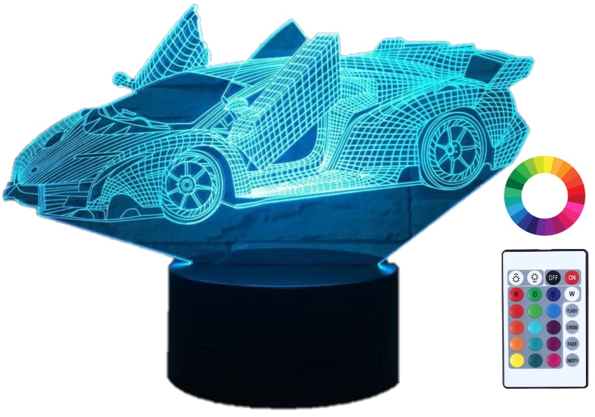 

Lampka Nocna Led 3D Led Mustang Shelby GT1967 Imię