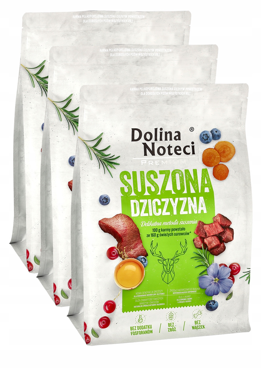 Levně Dolina Noteci Krmivo pro psy Premium Set 3x3kg Zvěřina