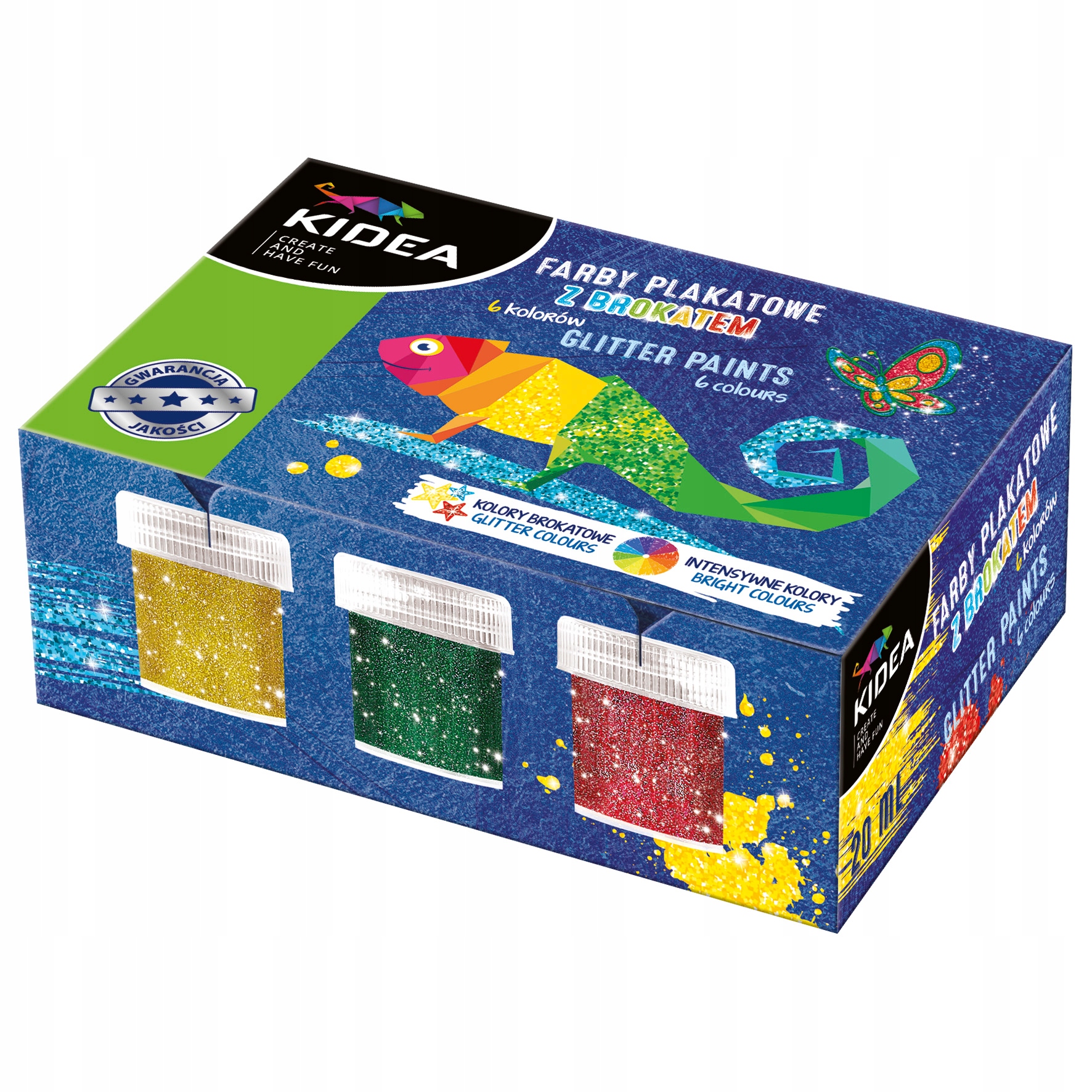 

Farby plakatowe Z Brokatem Kidea