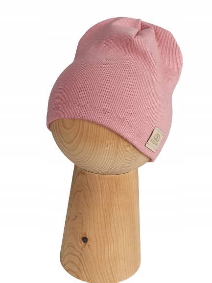 

Czapka Prążek Dla Noworodka, Brudny Róż, 36-39cm