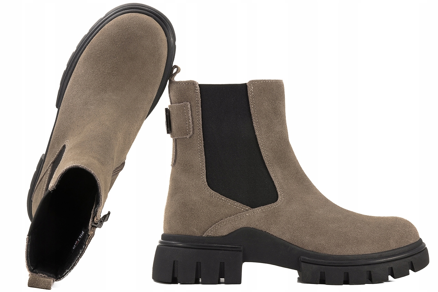 Filippo DBT6384 Dámské Kotníkové Boty Kozačky Zateplené Semišové Olivové 40